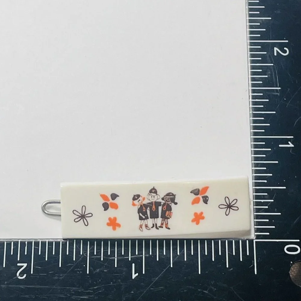 Brownie Barrettes GSA Girl Scouts One Pair Vintage 1980s Hair Accessory 1.75” - Picture 6 of 6